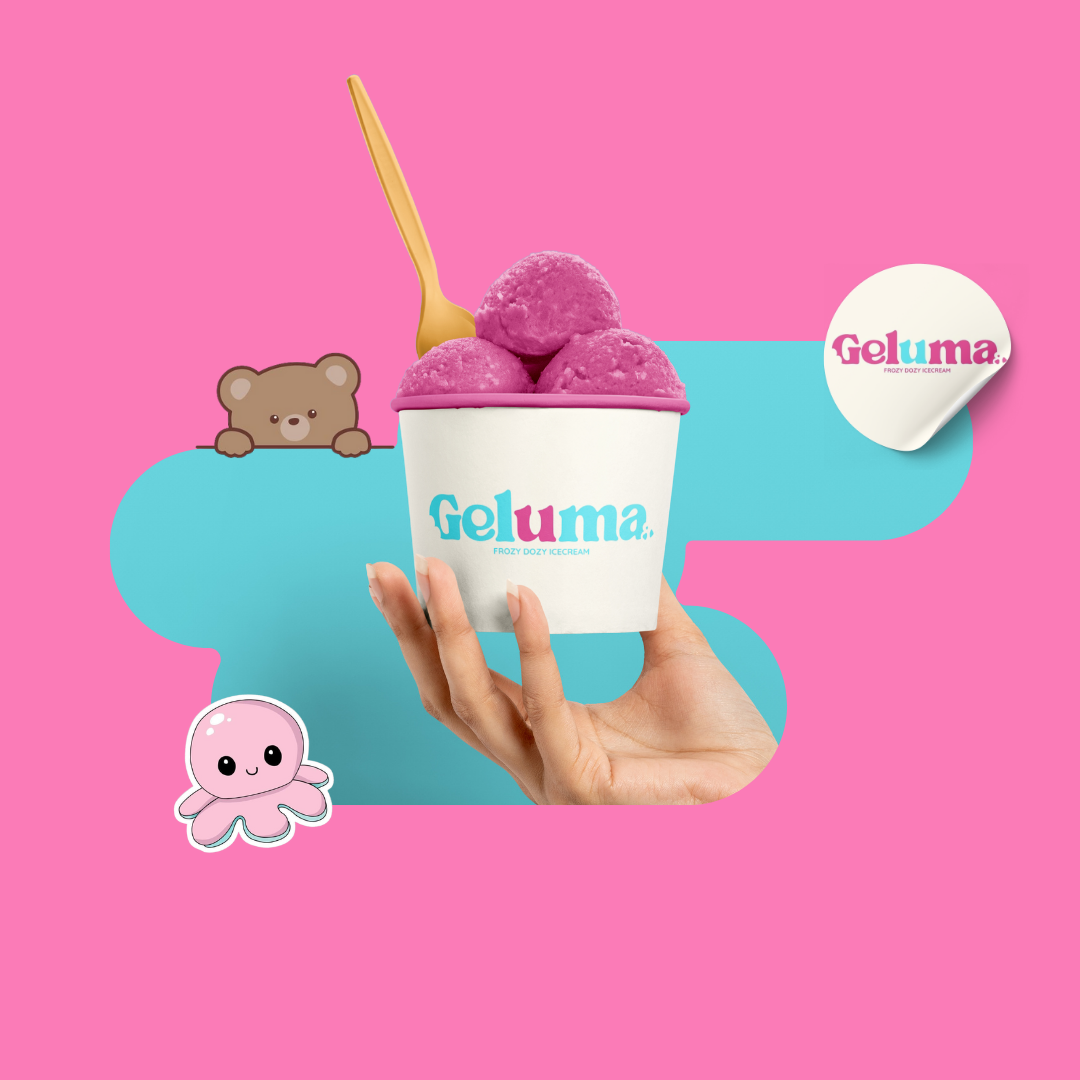 Ice cream brand social media creative design