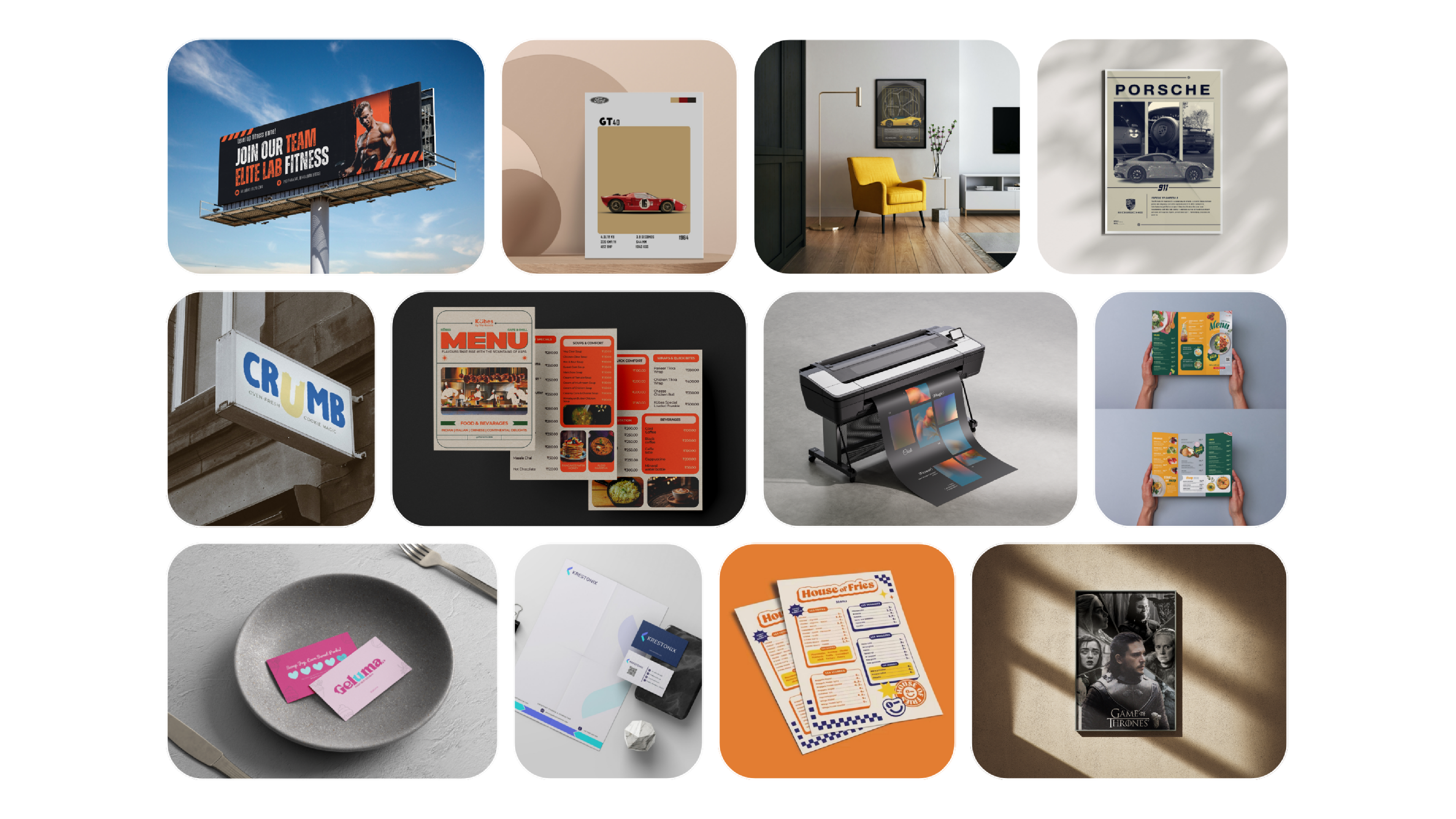 Printable design — main showcase